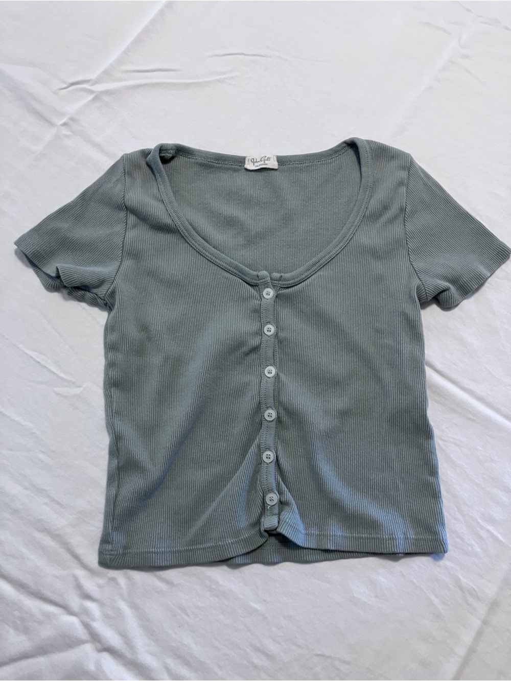 John Galt Sage Green Button Down Fitted T